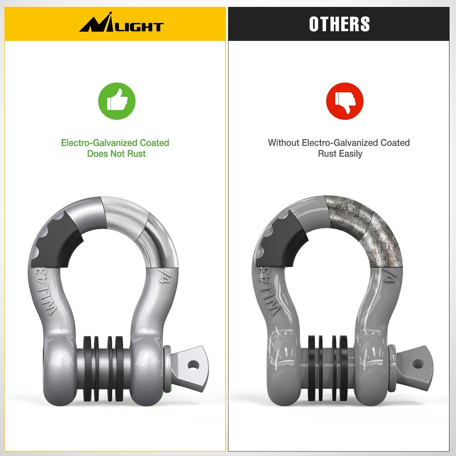 Thumbnail 4 de Nilight 2 Pack D-Ring Shackle 41,887 lbs