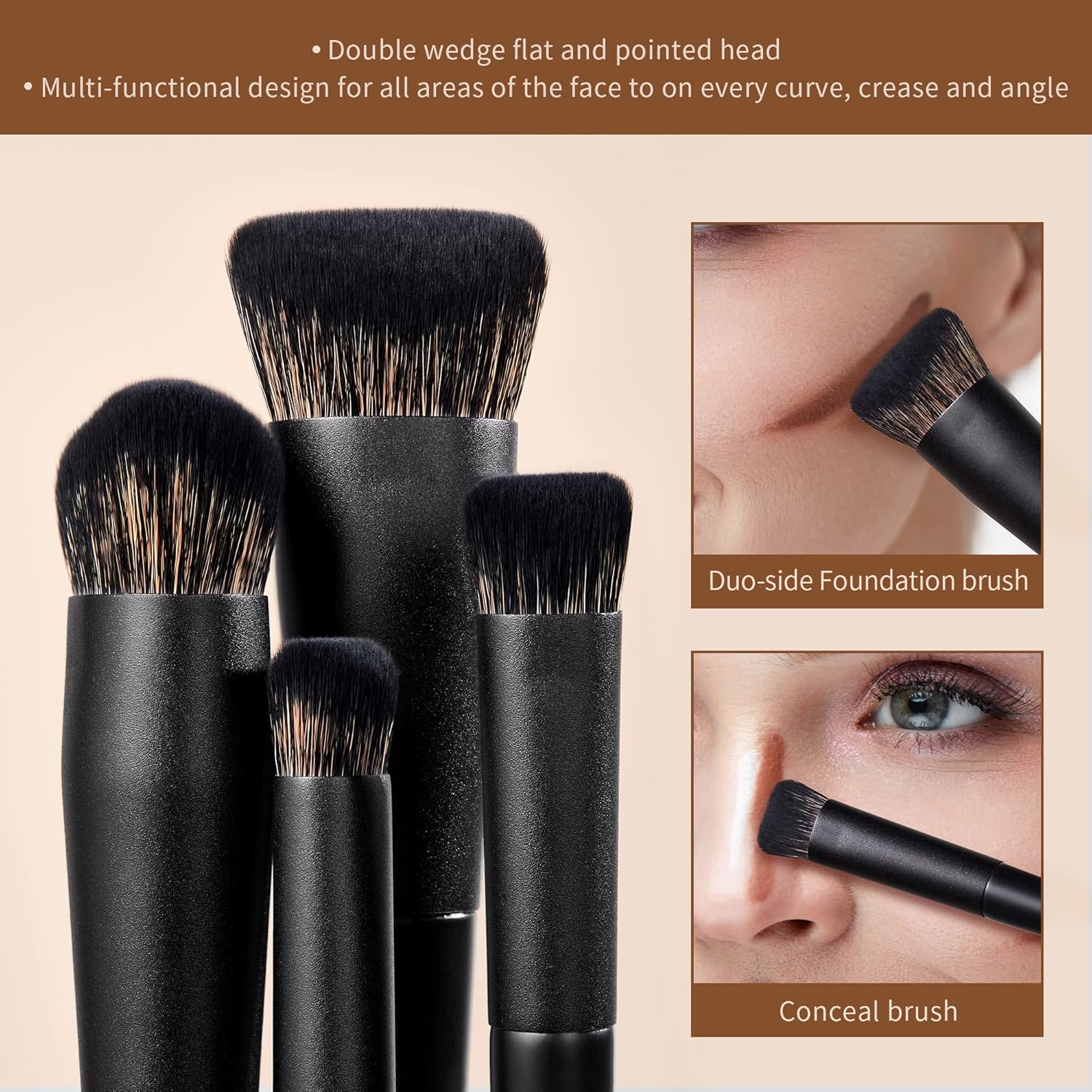 Thumbnail 1 de Jessup Pinceaux Maquillages 14 Pièces Noir – Ensemble polyvalent visage et yeux