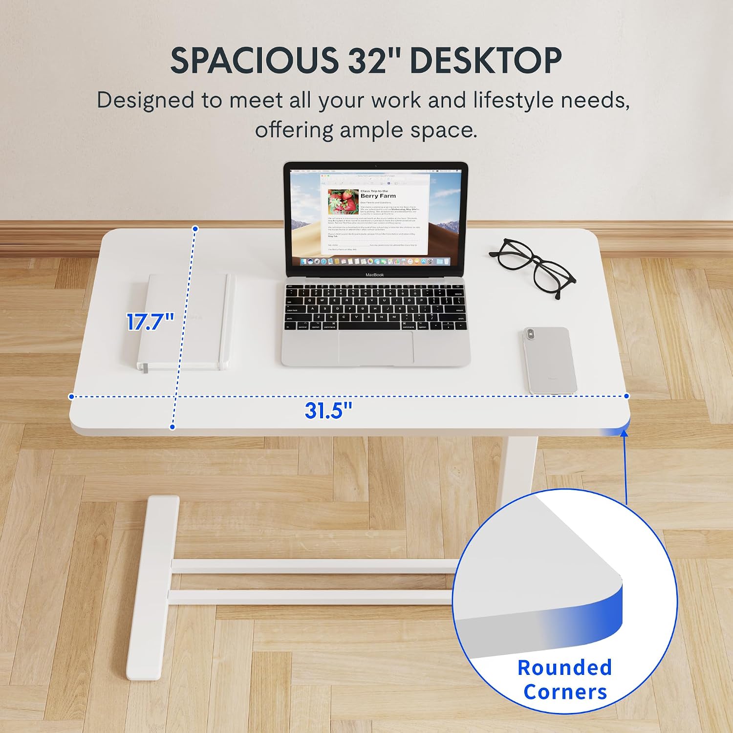 Thumbnail 5 de FLEXISPOT Mobile Standing Desk, 32-inch