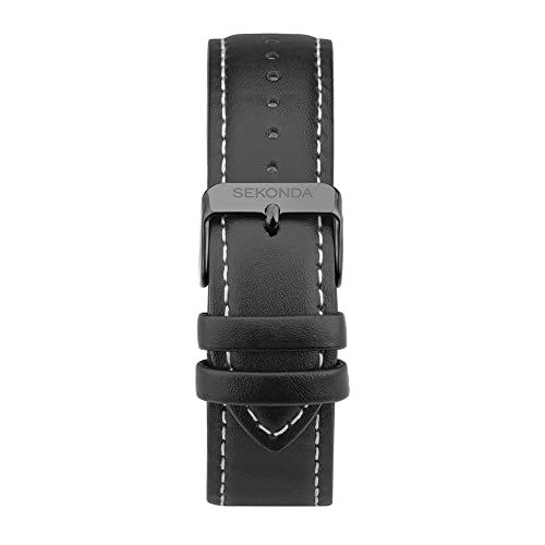 Thumbnail 3 de Sekonda Men's Quartz Watch with Analogue Display and Black Leather Strap 3882.27
