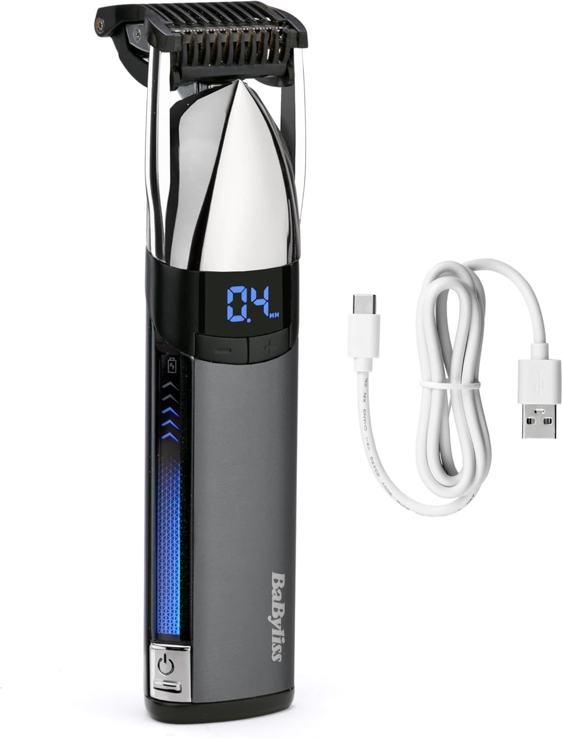Detalle de BaByliss Super-X Stubble Trimmer – Waterproof Grooming Tool with Japanese Steel Blades
