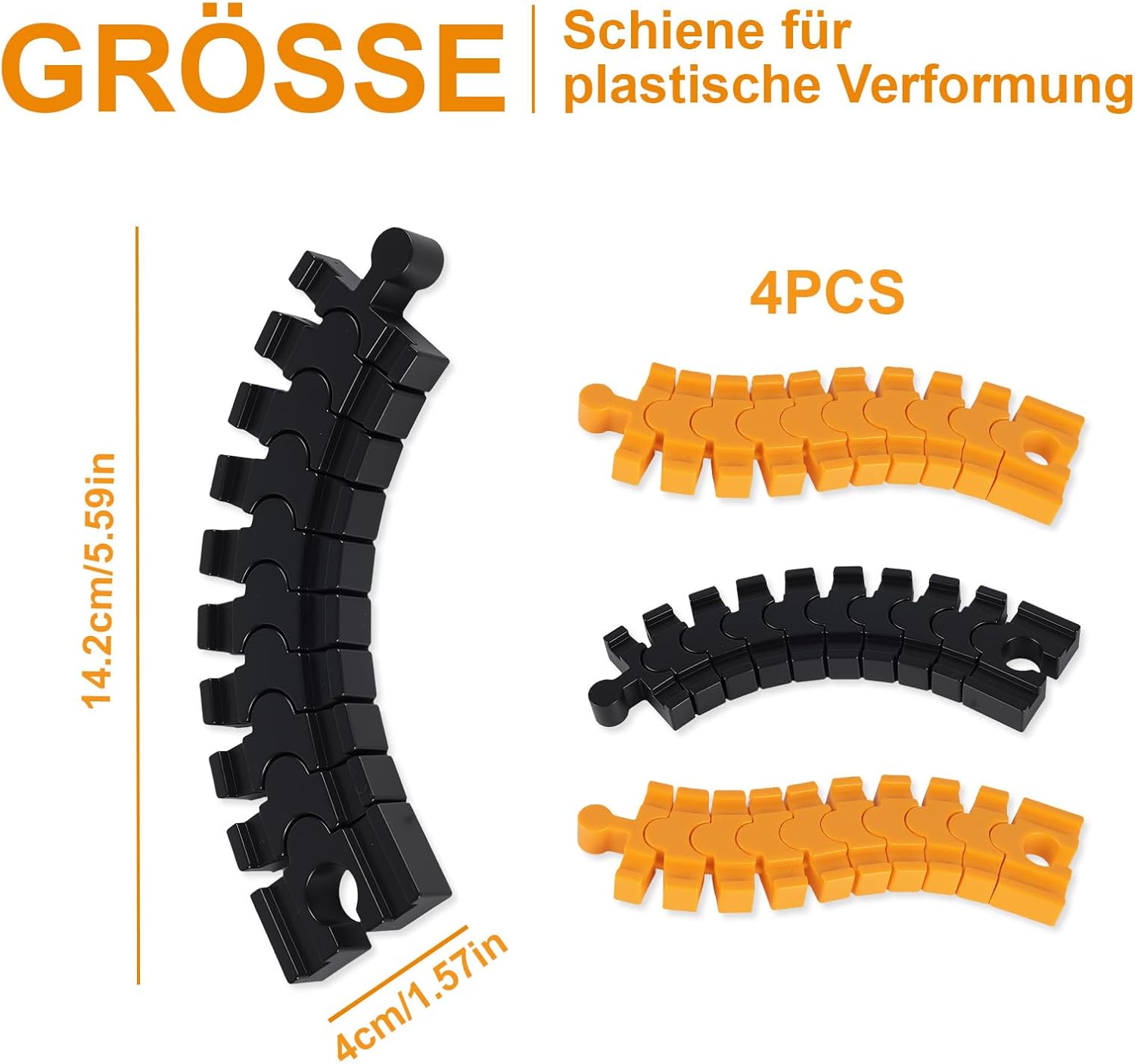 Thumbnail 1 de Lixstyea 4 farbige Flexschienen-Erweiterungsset für die Holzeisenbahn