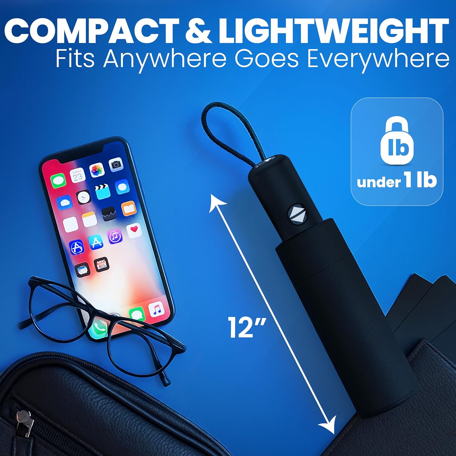 Thumbnail 4 de Rain-Mate Windproof Compact Umbrella (Auto Open & Close) — Portable Folding Travel Umbrella for Rain