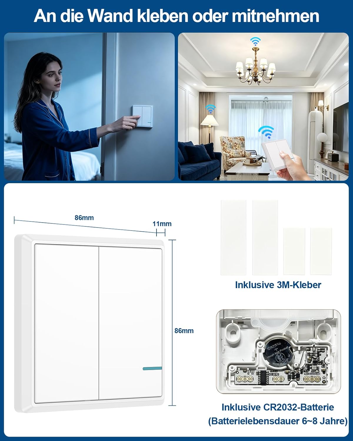 Detalle 2 de Funkschalter Set 230V mit 500 m Reichweite