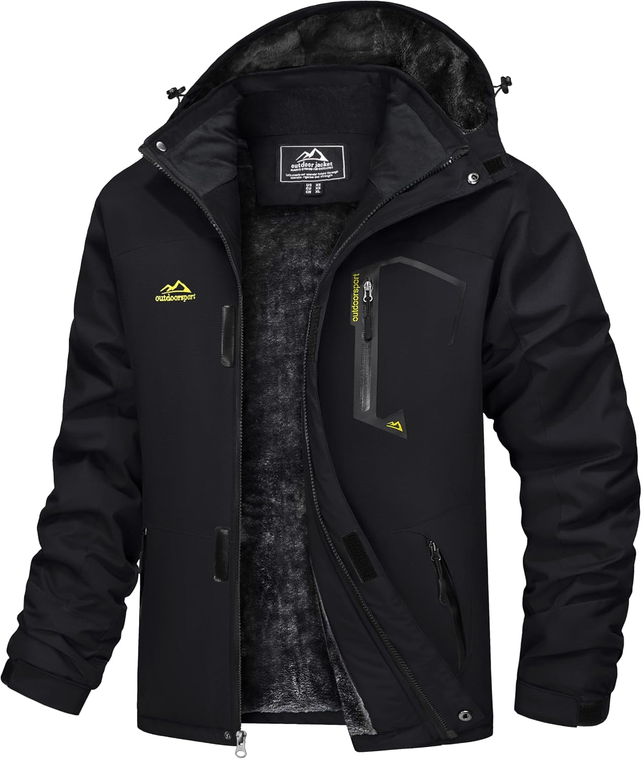 Detalle de TACVASEN Winterjacke Herren mit Kapuze