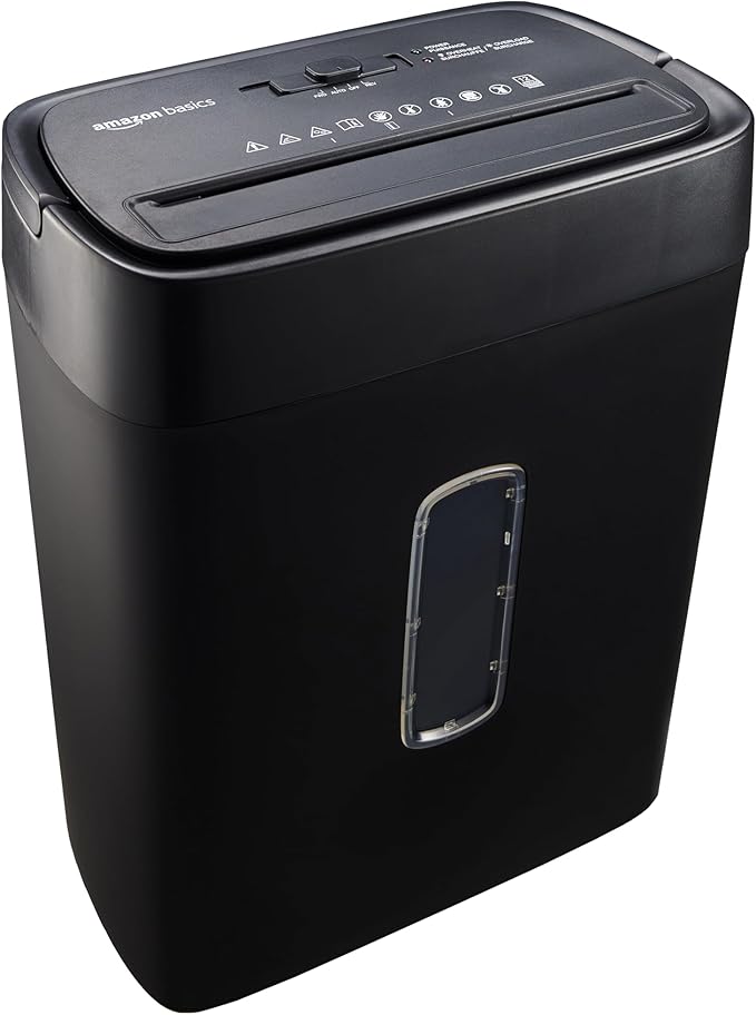 Imagen de Amazon Basics Trituradora cruzada 12 hojas, para papel y tarjetas🖤 en OfertitasTOP