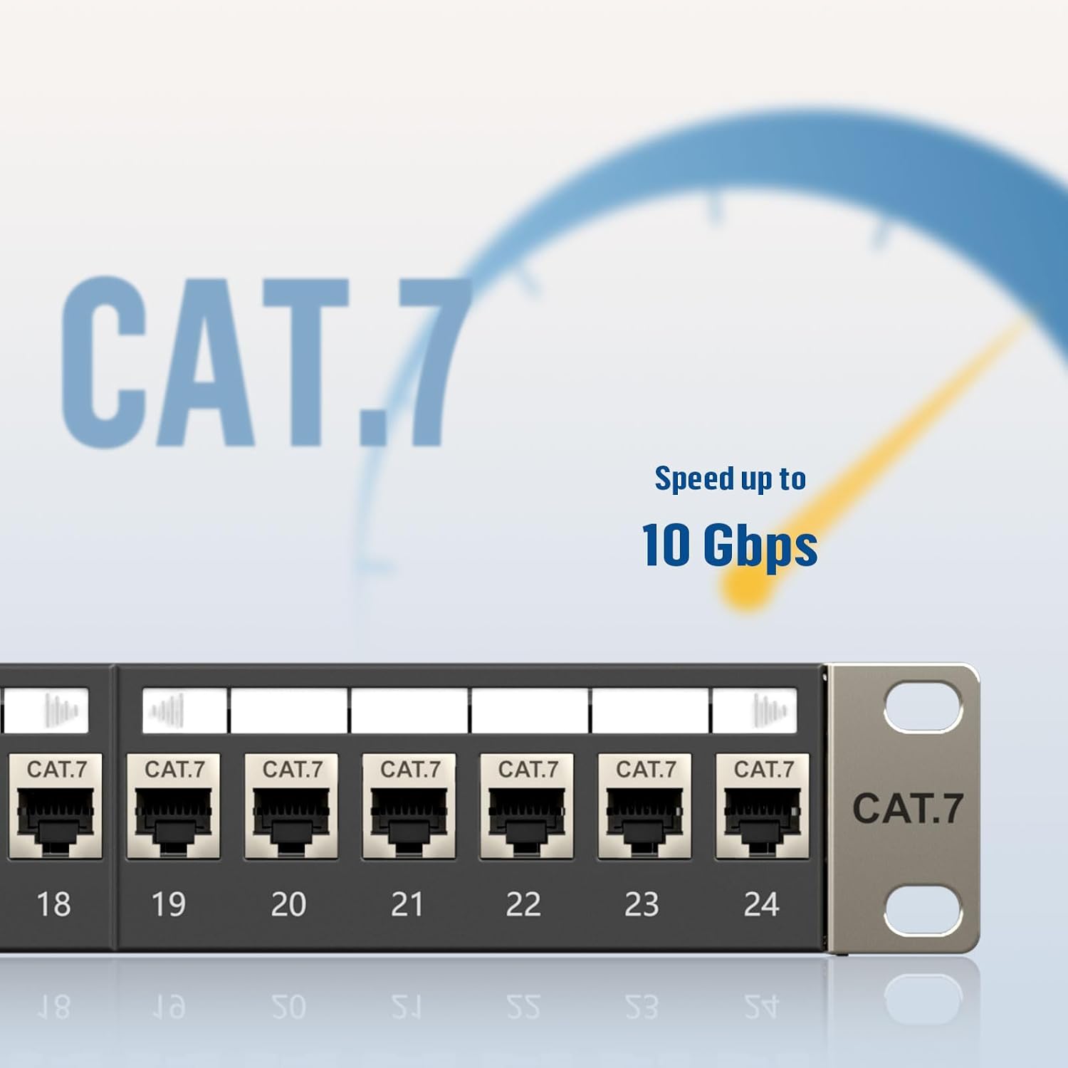 Detalle 2 de FGB 1U Patchpanel mit 24 Anschlüssen, Cat7 geschirmte Keystone-Koppler (10 Gbps) für 19-Zoll-Rack oder Wandmontage