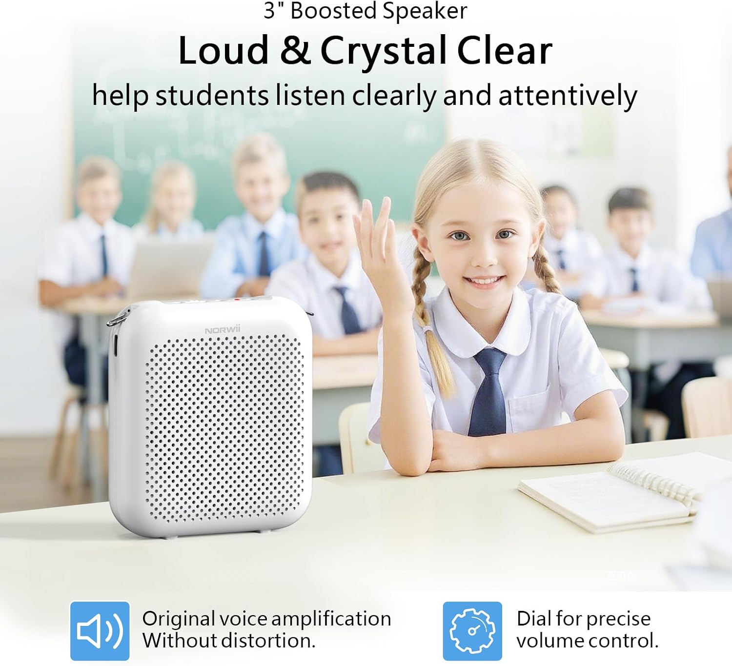 Thumbnail 2 de Norwii S358 Portable Voice Amplifier with Headset Microphone, 10-Watt Output