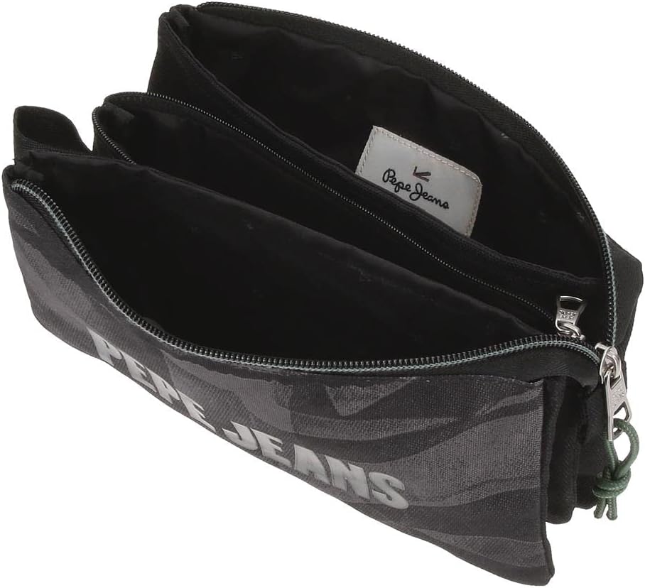 Thumbnail 3 de Pepe Jeans Davis Estuche Triple Negro 🎒 22x12x5 cm Poliéster