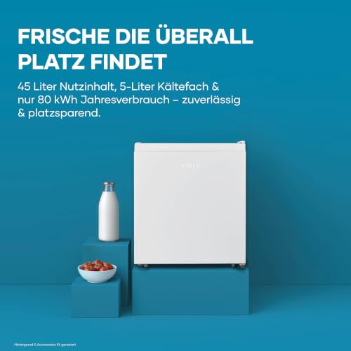 Detalle de SEVERIN Kühlbox KB 8884 – 50 L, leise, Kältefach, Türanschlag wechselbar, 44,5 cm Breite, weiß