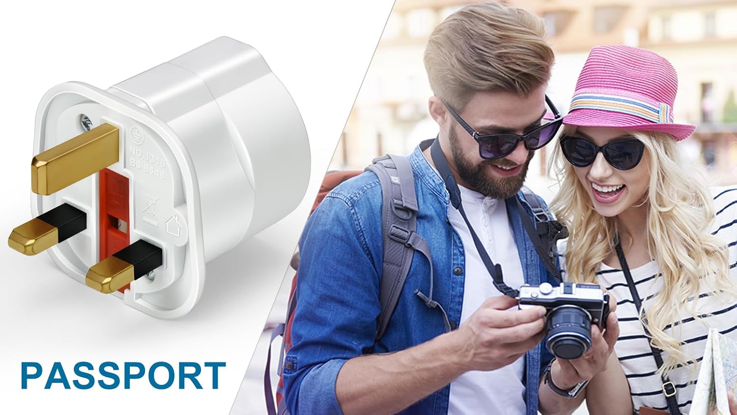 Thumbnail 4 de VGUARD UK Reiseadapter-Set (3er-Pack) England/Deutschland Stecker – Schuko (EU) auf UK Steckdose, weiß
