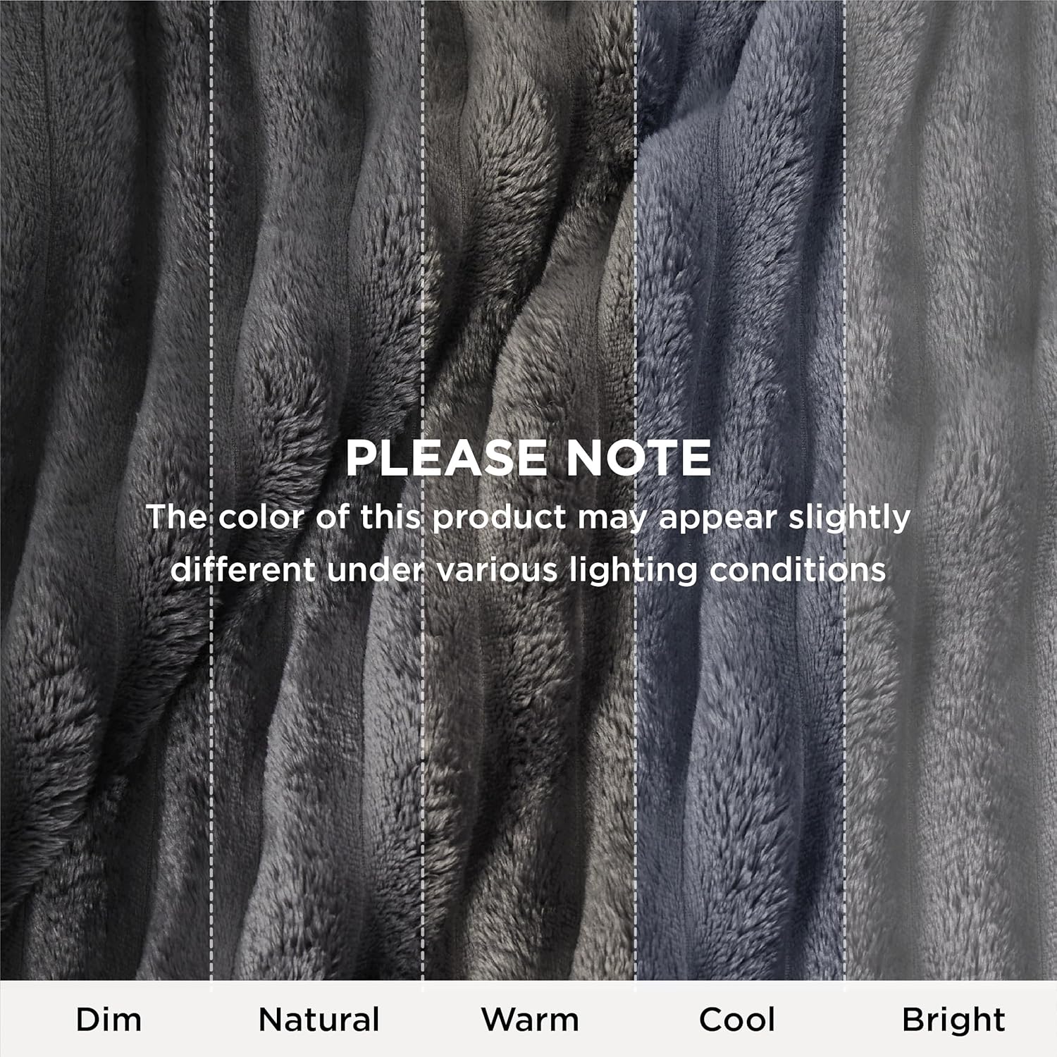 Detalle de Bedsure King Size Fleece Blanket in Dark Grey (230 x 270 cm)