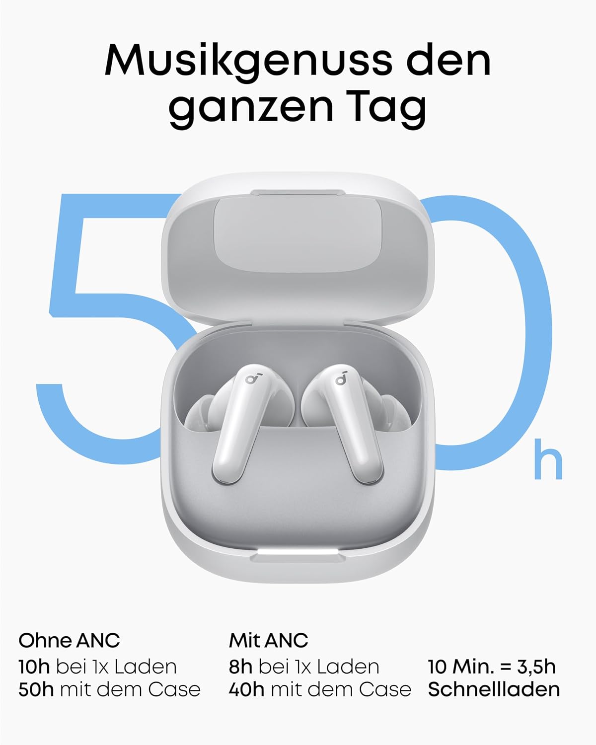 Detalle 2 de soundcore P31i by Anker – kabellose Bluetooth-Kopfhörer mit adaptivem ANC, Hi-Res Sound und Echtzeit-Übersetzung