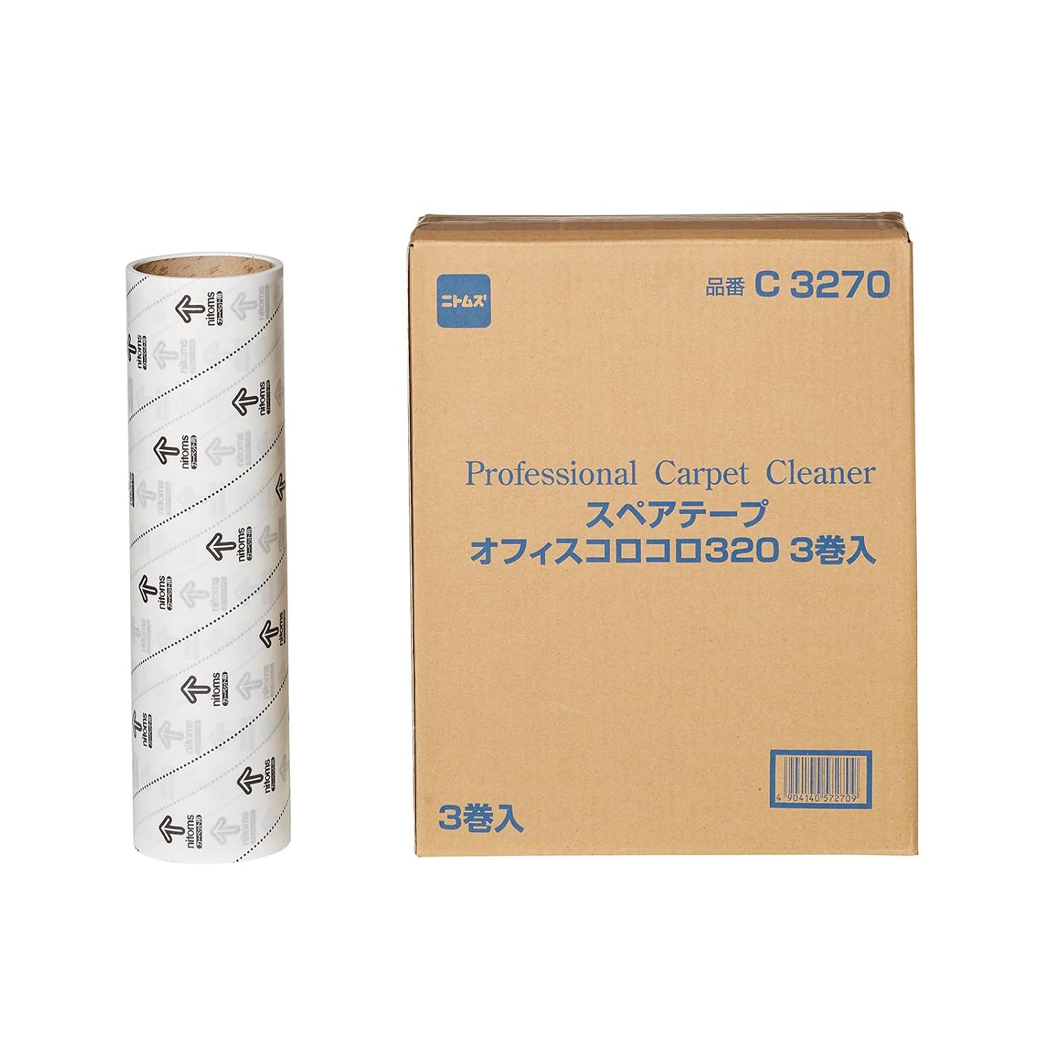 Detalle de ニトムズ コロコロ スペアテープ CC8952|幅160mm・60周、ミシン目入り30巻
