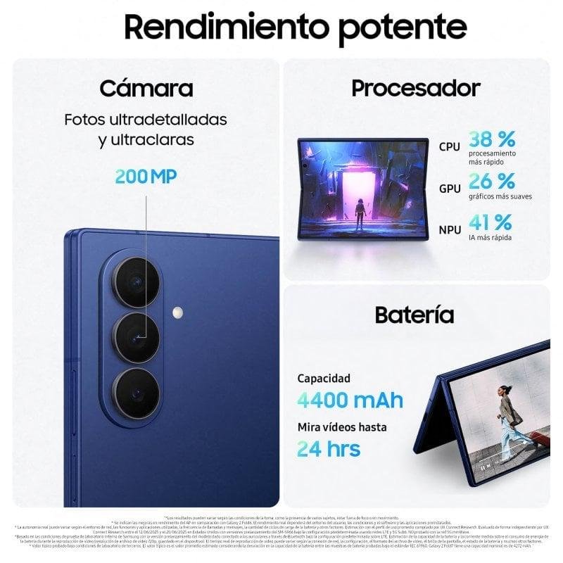 Thumbnail 2 de Samsung Galaxy Z Fold7 16GB/1TB Azul Intenso — Móvil plegable con IA (EU Importado) 8 pulgadas