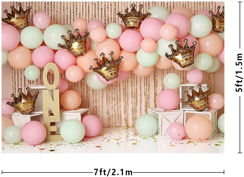 Thumbnail 2 de MEHOFOND 7x5ft Princess Girl Birthday Backdrop