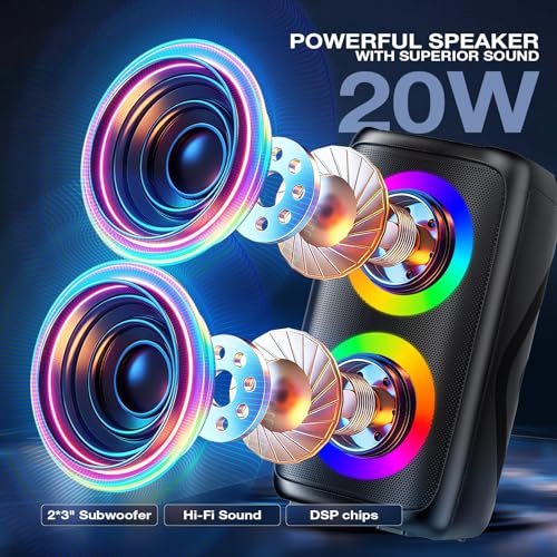 Thumbnail 2 de Dislocati Karaoke Machine 2 with 2 Wireless Microphones — 20W Bluetooth Speaker