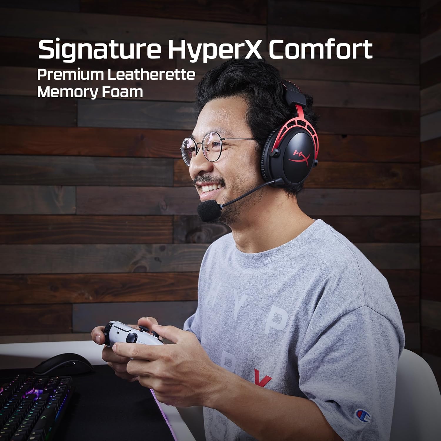 Thumbnail 5 de HyperX Cloud Alpha gaming headset with inline volume control