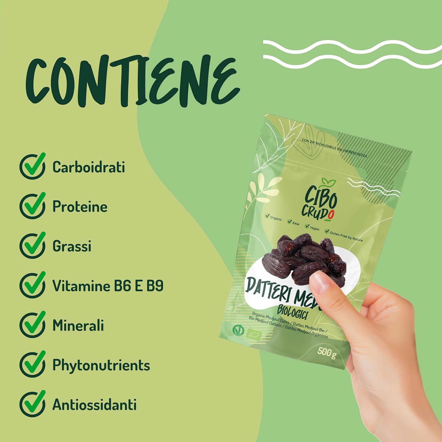 Thumbnail 3 de CIBO CRUDO Datteri Medjoul Bio Qualità Premium, 500g