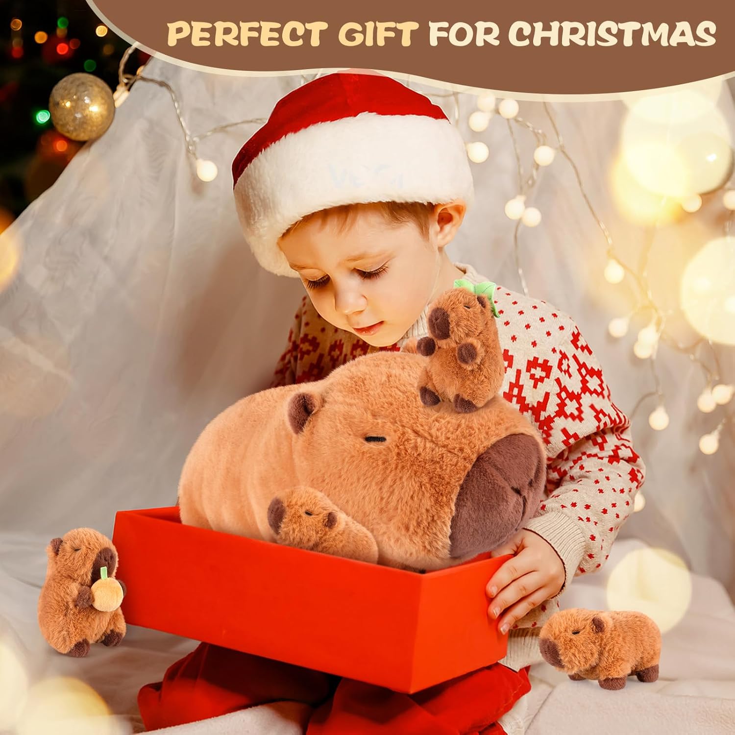 Thumbnail 5 de SuzziPals 5-in-1 Capybara Plush Set (Mommy + 4 Babies)