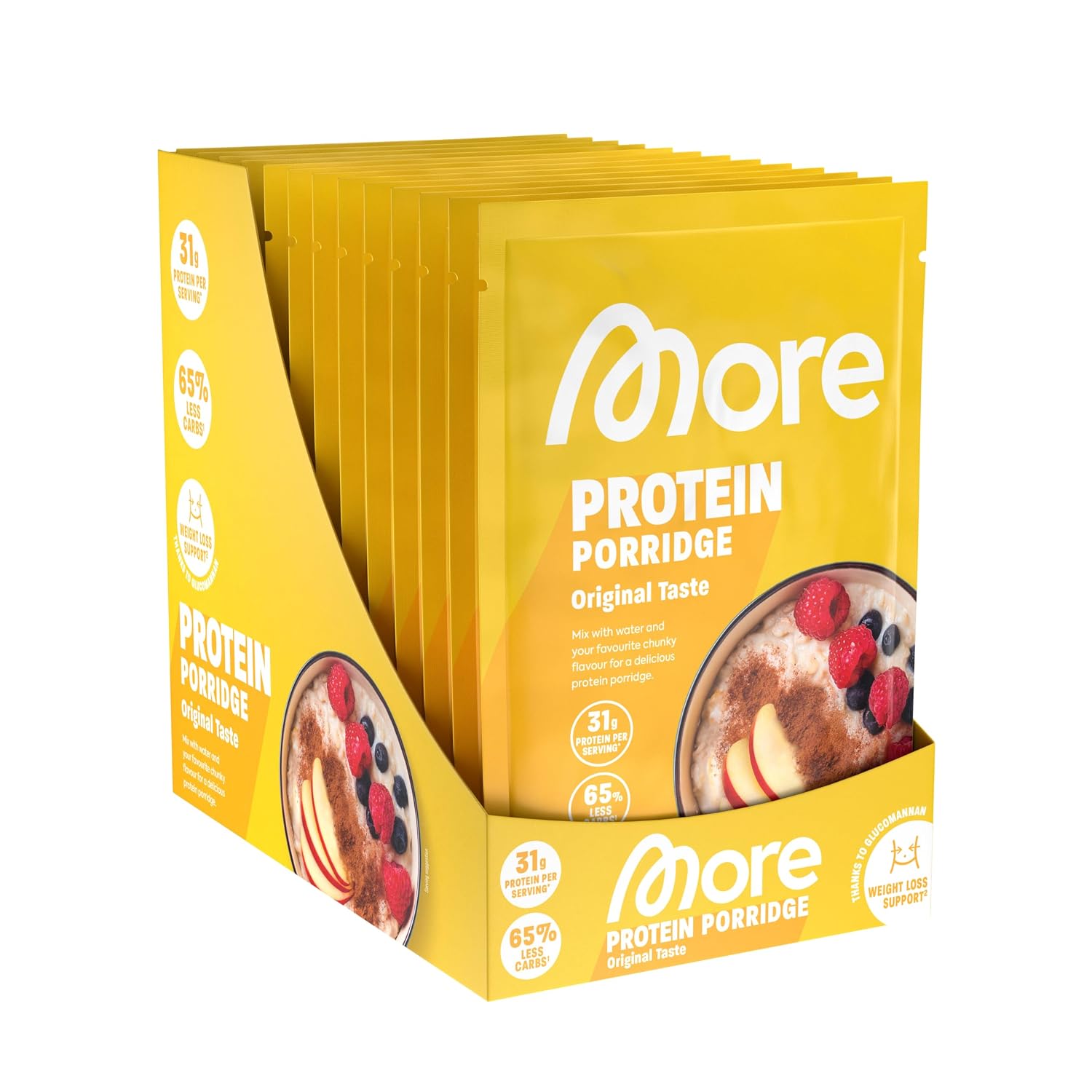 More Protein Porridge – 13er Tray Classic, 13 × 62 g, 31 g Eiweiß pro Portion