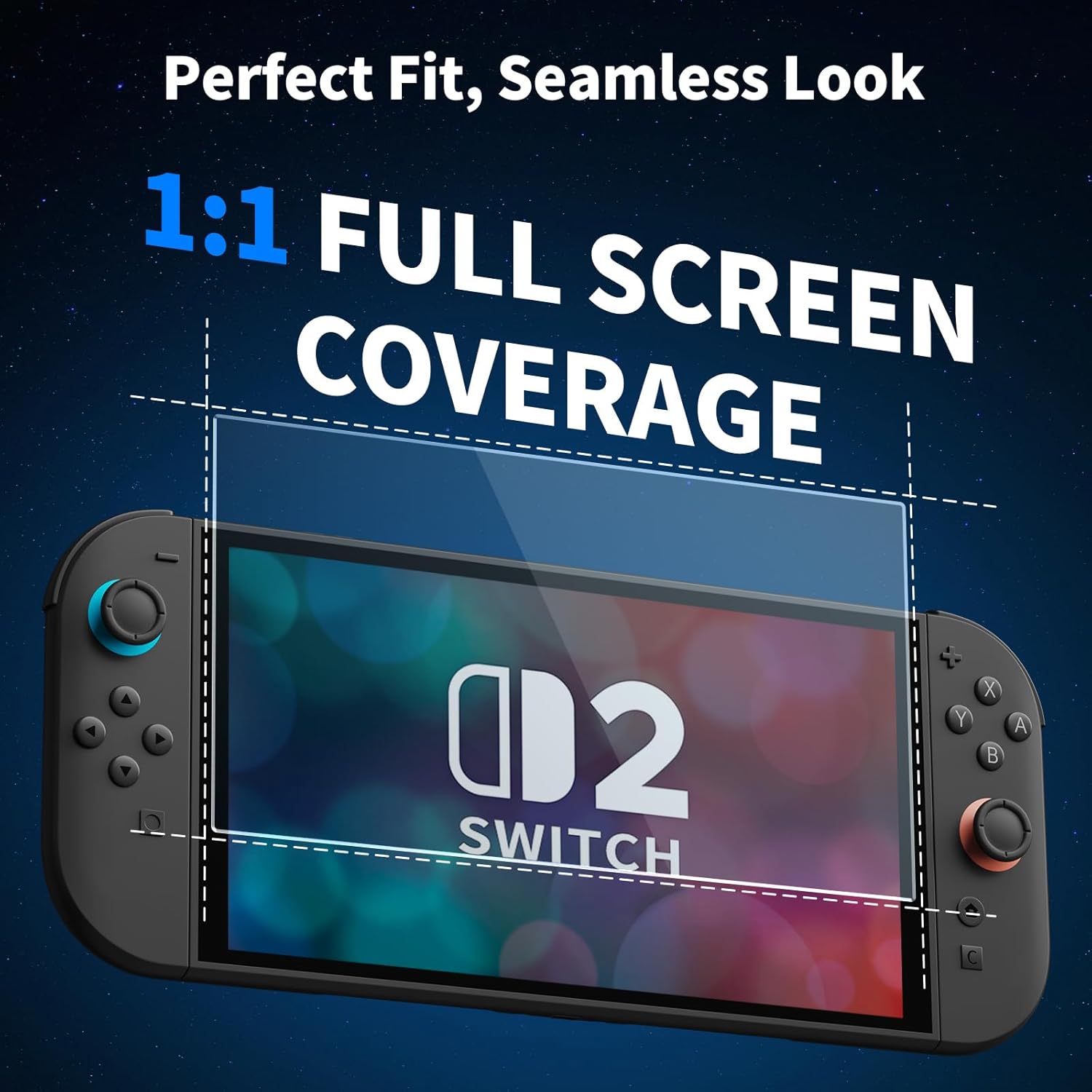 Thumbnail 5 de PALPOW 3-Pack Tempered Glass Screen Protector for Nintendo Switch 2 with Auto-Alignment, 9H Glass, Ultra-Clear