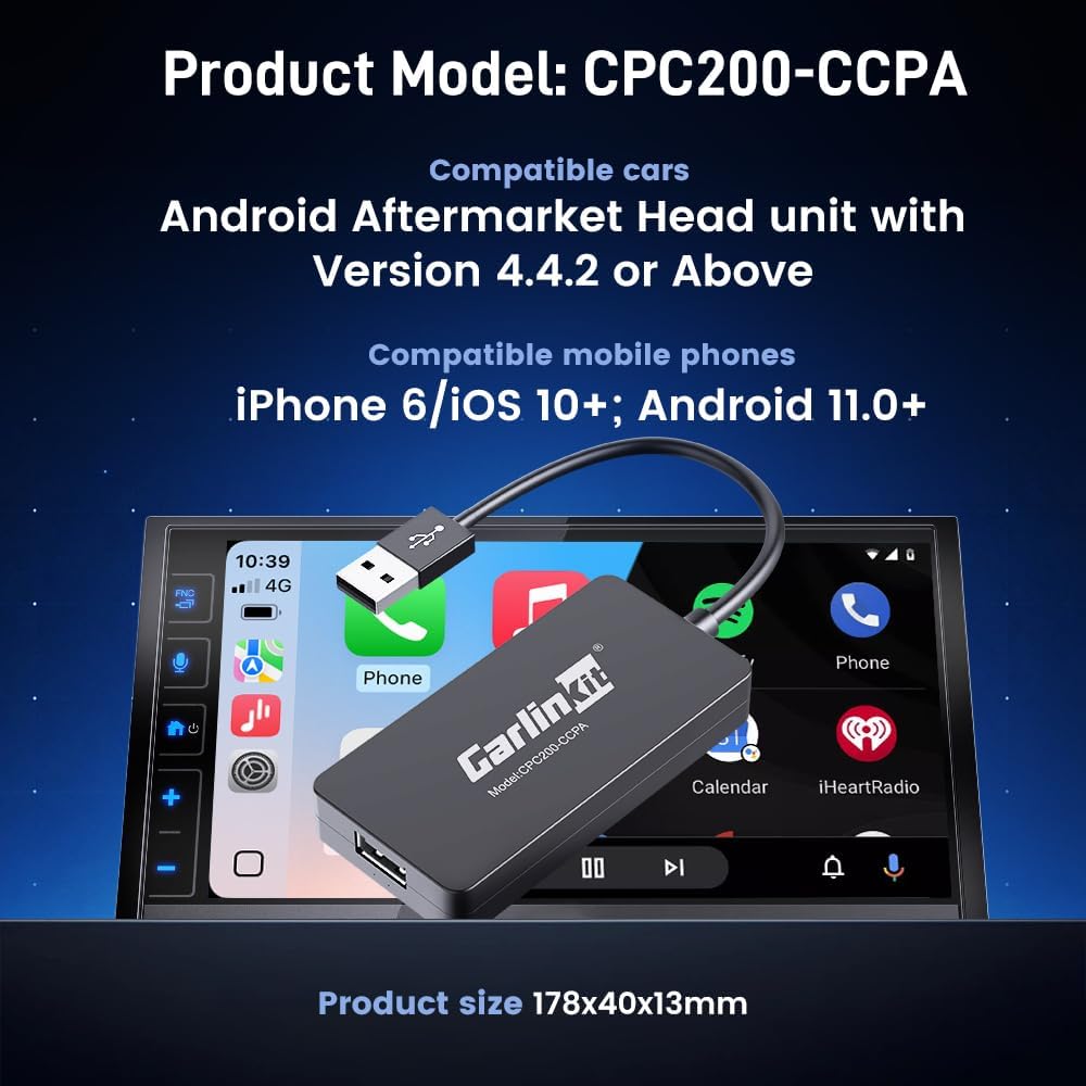 Detalle de CarlinKit Wireless CarPlay & Android Auto Adapter for Android Head Units