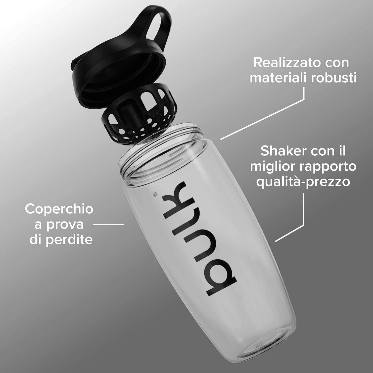 Detalle 2 de Bulk x Promixx Pursuit Ecozen Shaker 700 ml, nero