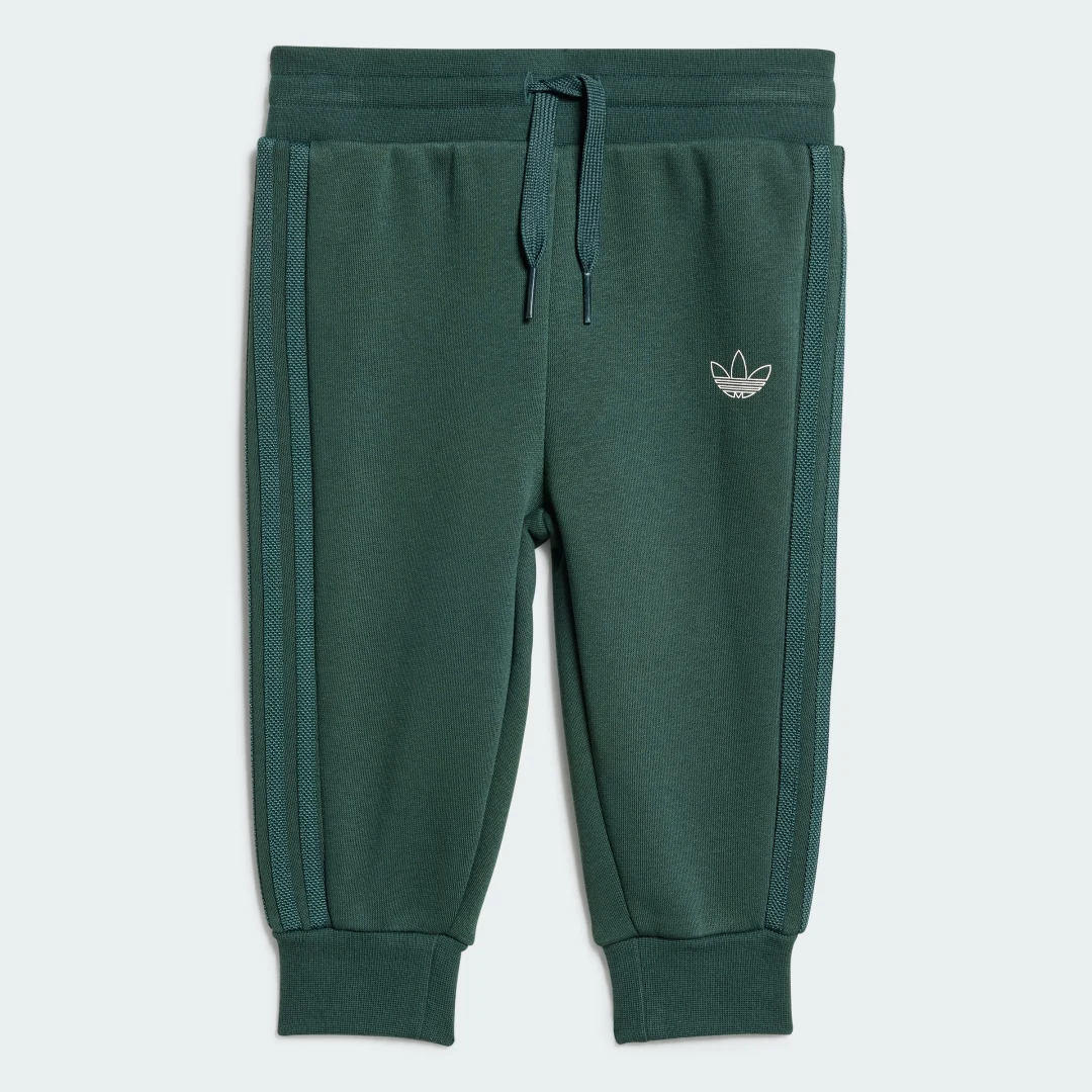 Detalle de Conjunto Adidas Graphic para Bebé: sudadera con capucha y pantalón en verde