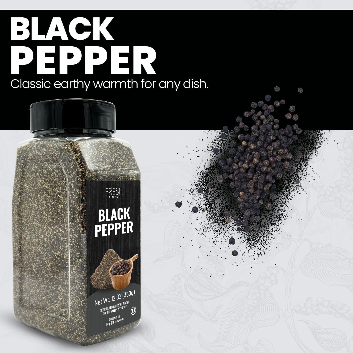 Detalle 1 de Fresh Finest Coarse Ground Black Pepper, 12 oz
