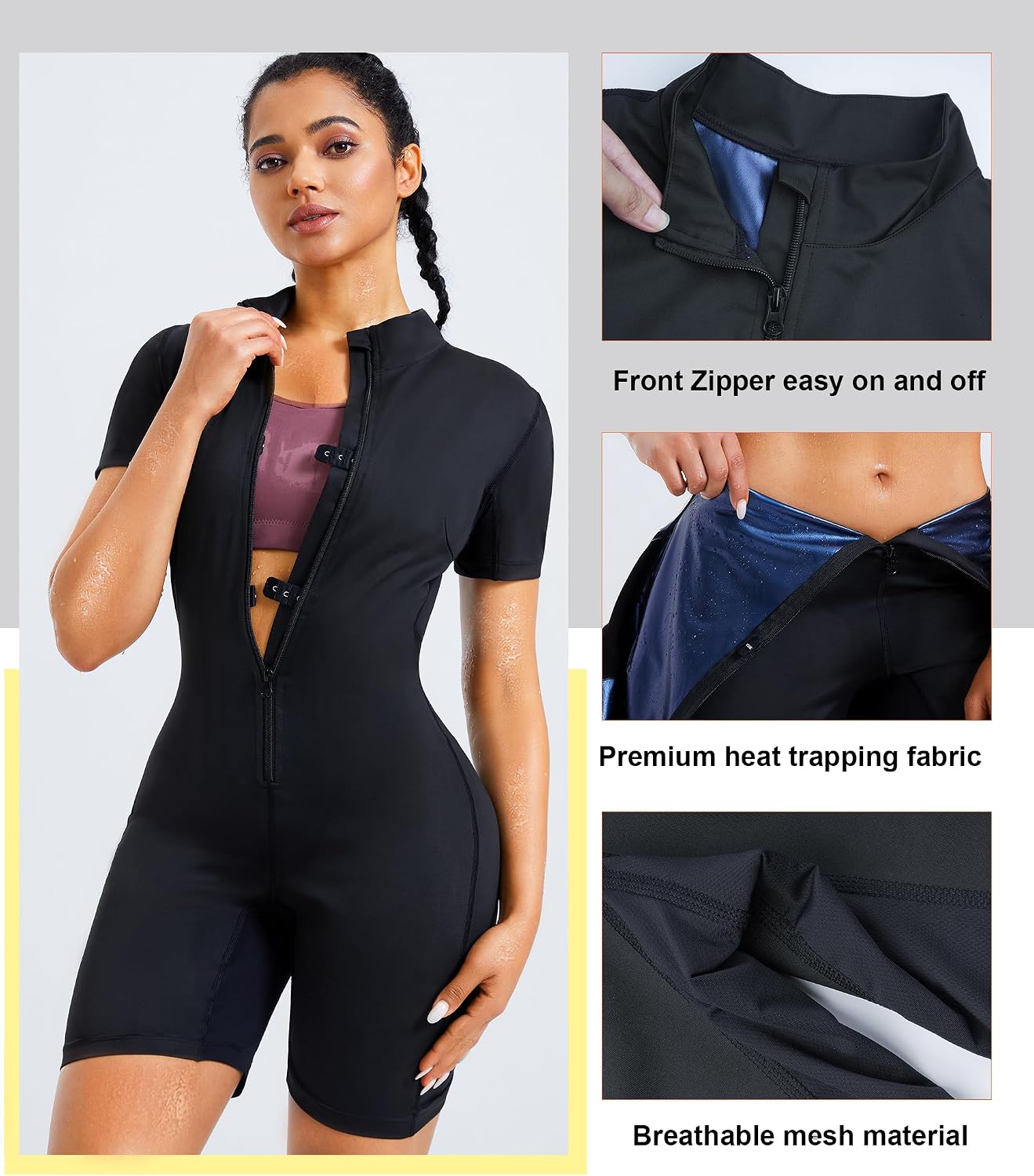 Detalle 2 de Junlan Sauna Jumpsuit Polyester-Spandex