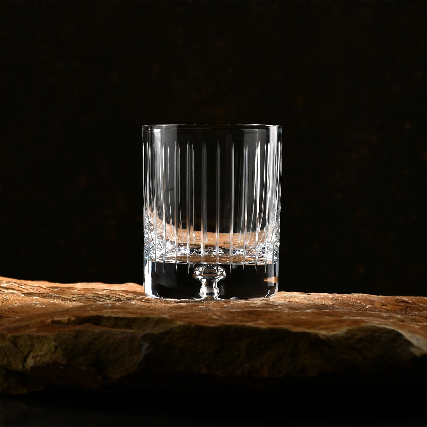 Detalle de Krosno Saga: Bicchieri da whisky 250 ml, set 4 in crystallo intagliato, artigianali