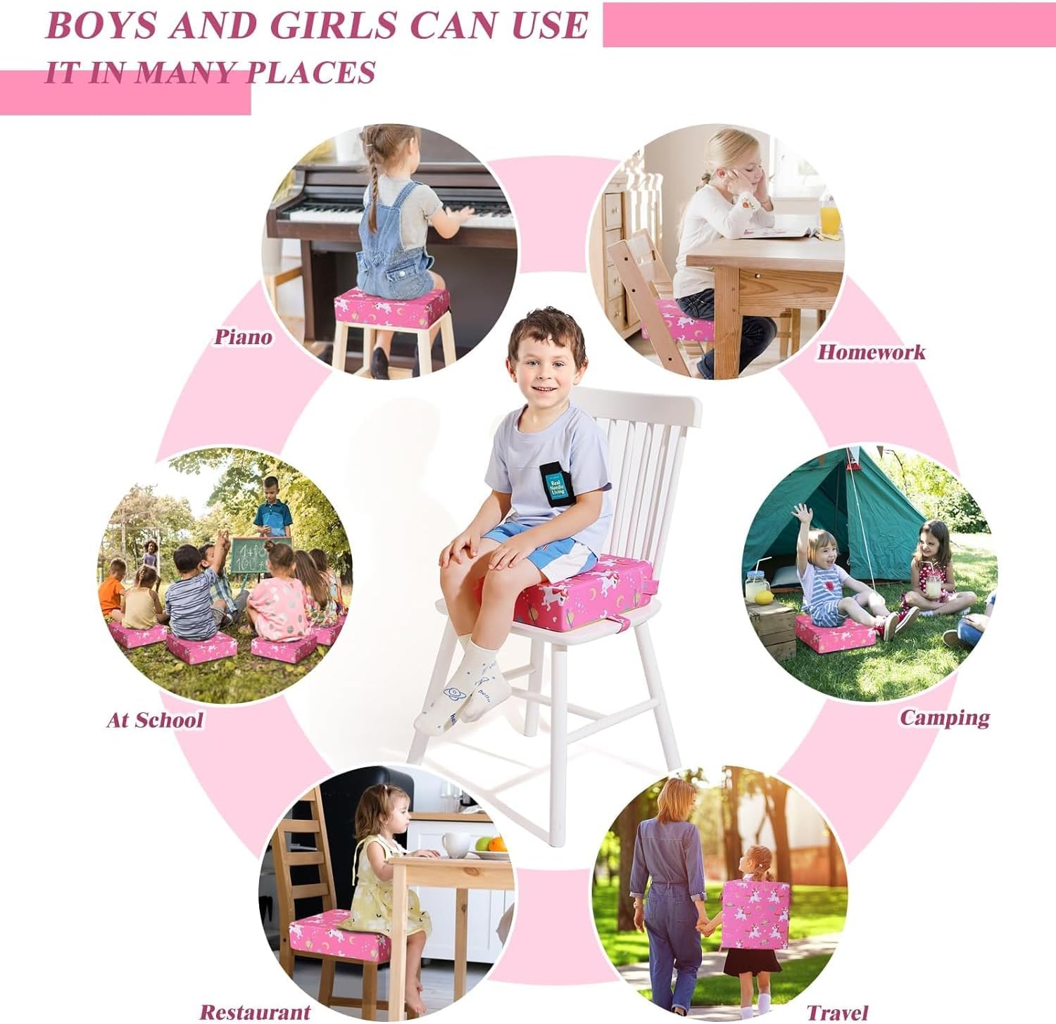 Detalle 2 de TOTIDYH Toddler Booster Seat for Dining Chair