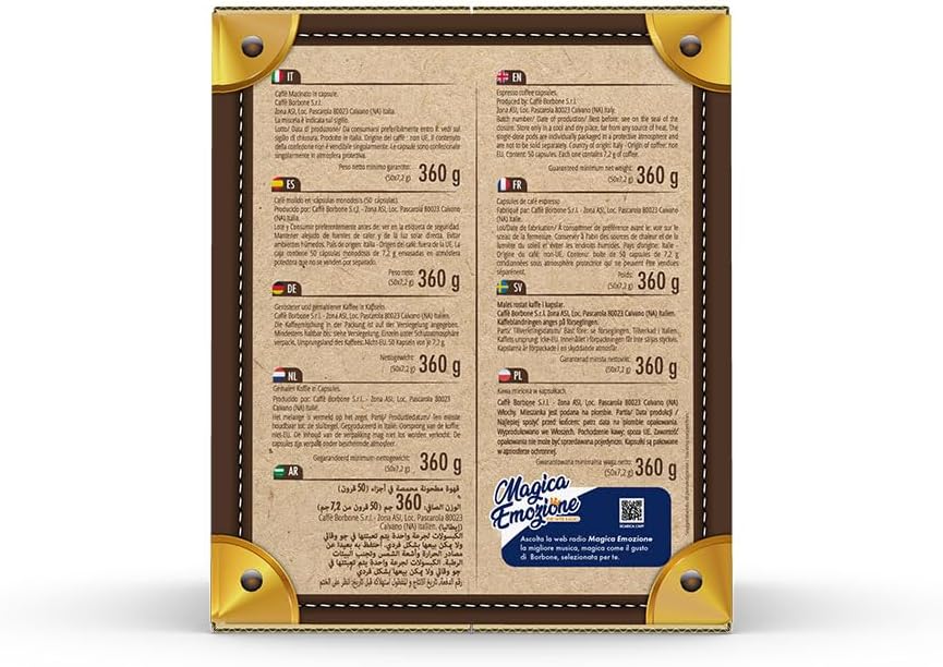 Thumbnail 4 de Caffè Borbone Don Carlo Mélange Or – Capsule Compostable, 50 unités – Compatible Lavazza A Modo Mio
