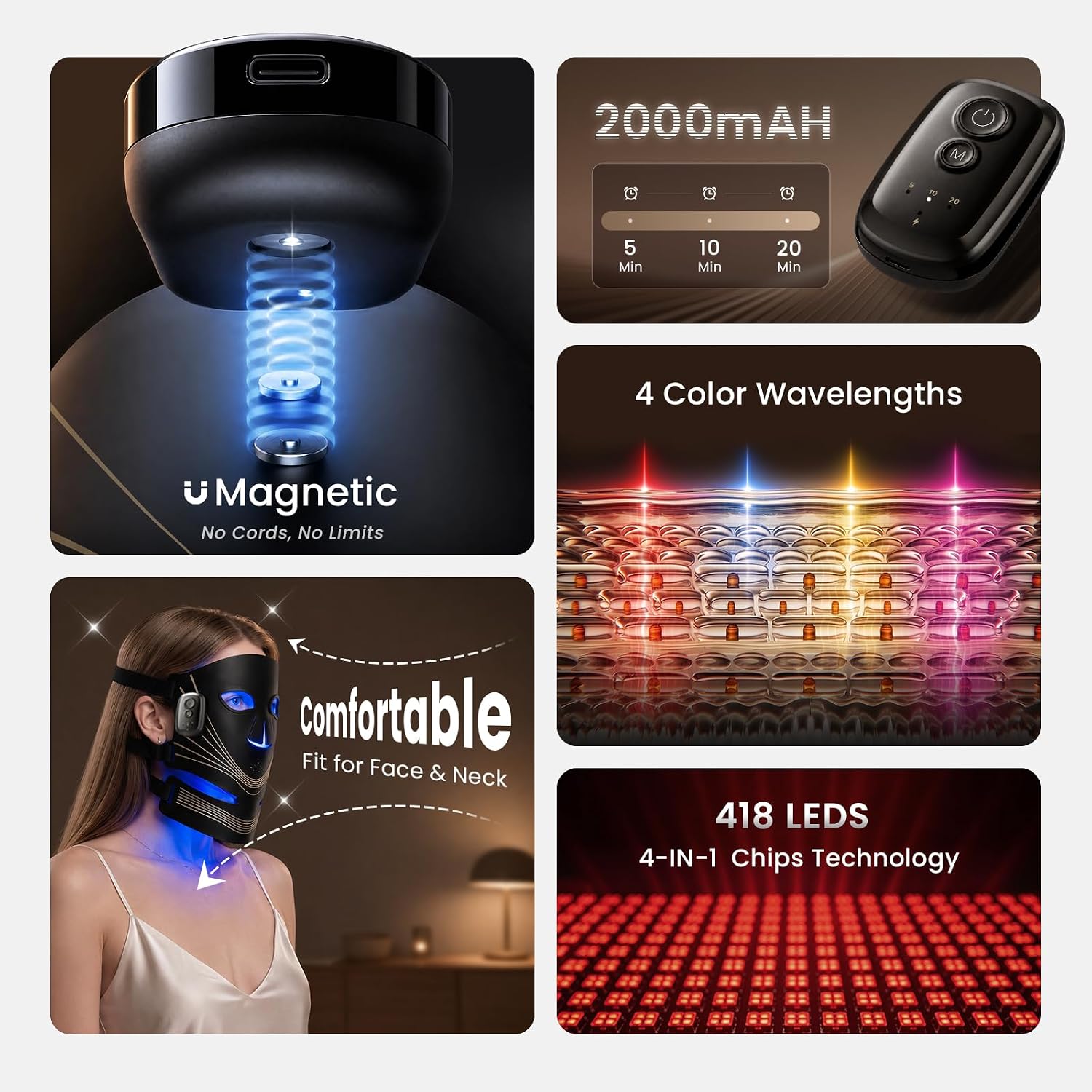 Thumbnail 1 de Berliy Red Light Therapy Mask 416 LEDs