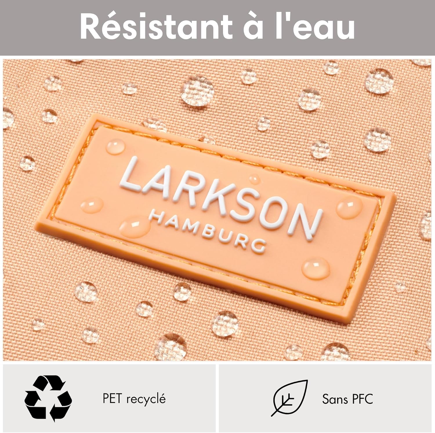 Detalle 2 de LARKSON Tammo sac à dos déperlant pour ordinateur portable jusqu’à 16 pouces