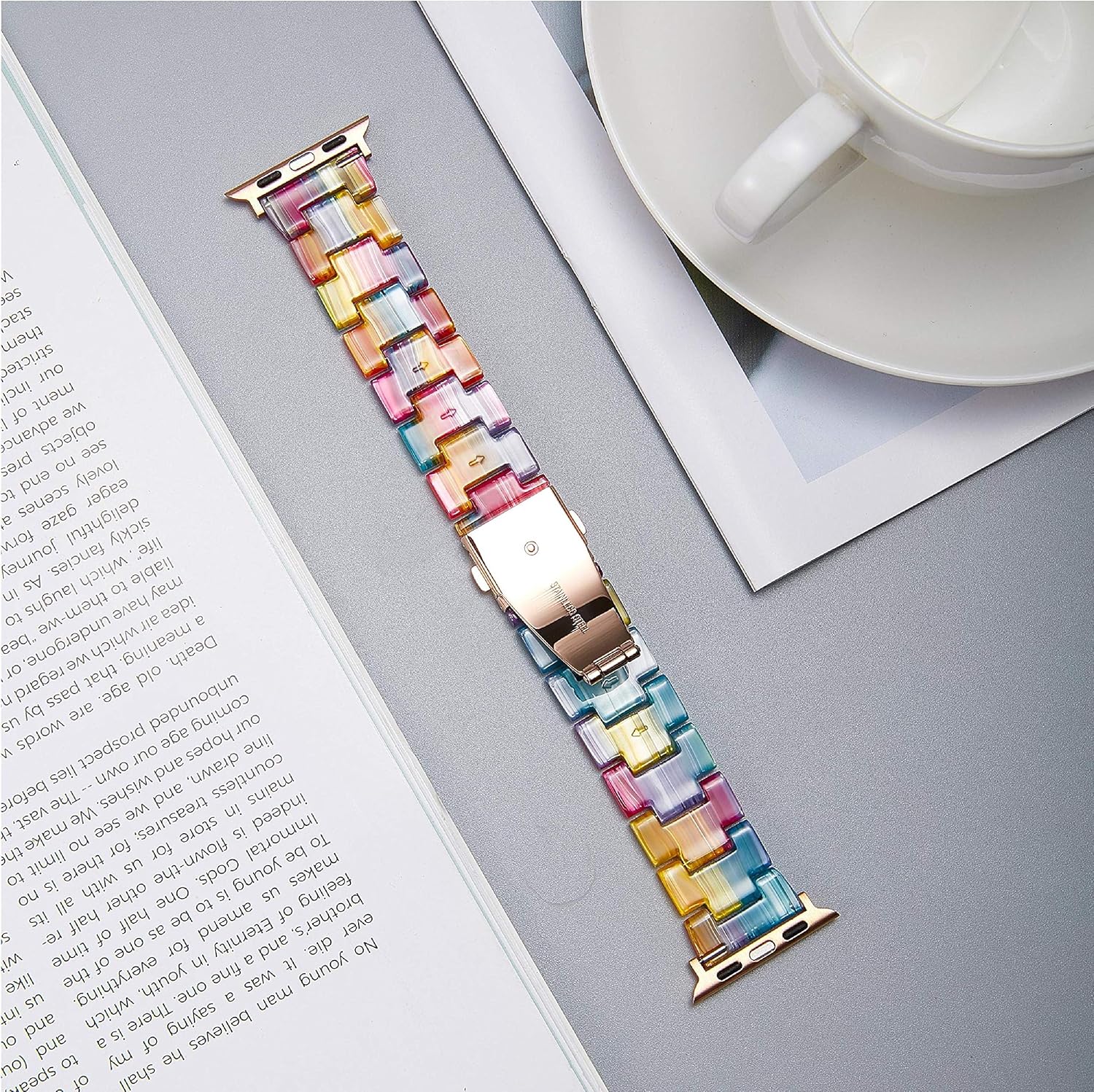 Thumbnail 3 de BINLUN Resin Apple Watch Strap — 38–49mm, Quick-Release, 14 Colours
