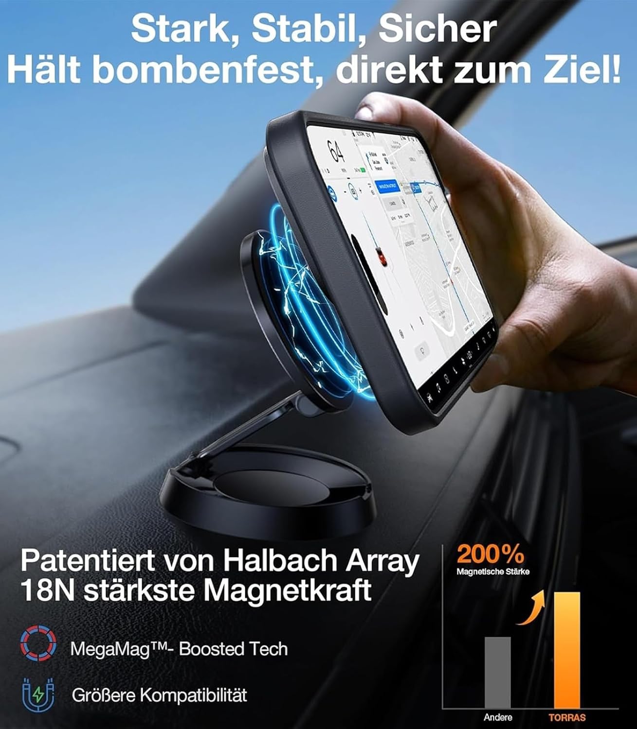Detalle 2 de TORRAS Ostand L1 iPhone 16 Pro Max Hülle mit MagSafe