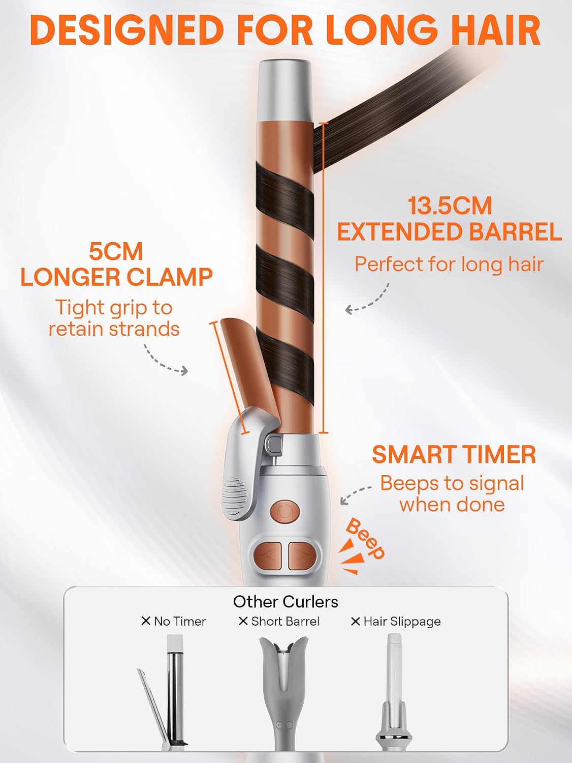 Detalle de SHEGLAM Curl Cycle 25mm automatic curling wand