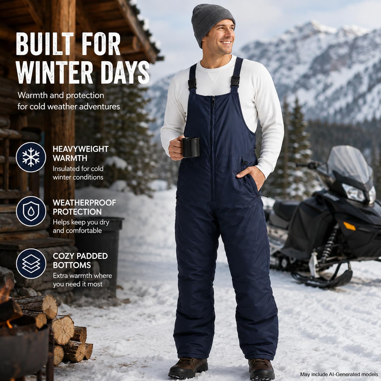 Thumbnail 5 de Arctic Hero Mens Bib Overalls insulated waterproof bibs