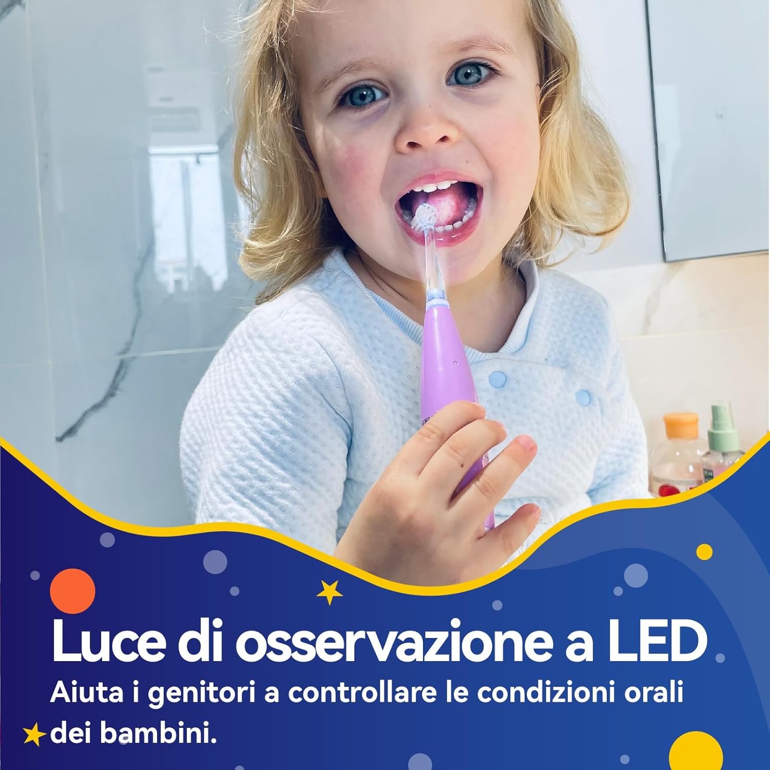 Thumbnail 6 de Seago spazzolino elettrico per bambini SG-2159 rosa con 8 testine morbide, LED colorati e timer 2 minuti