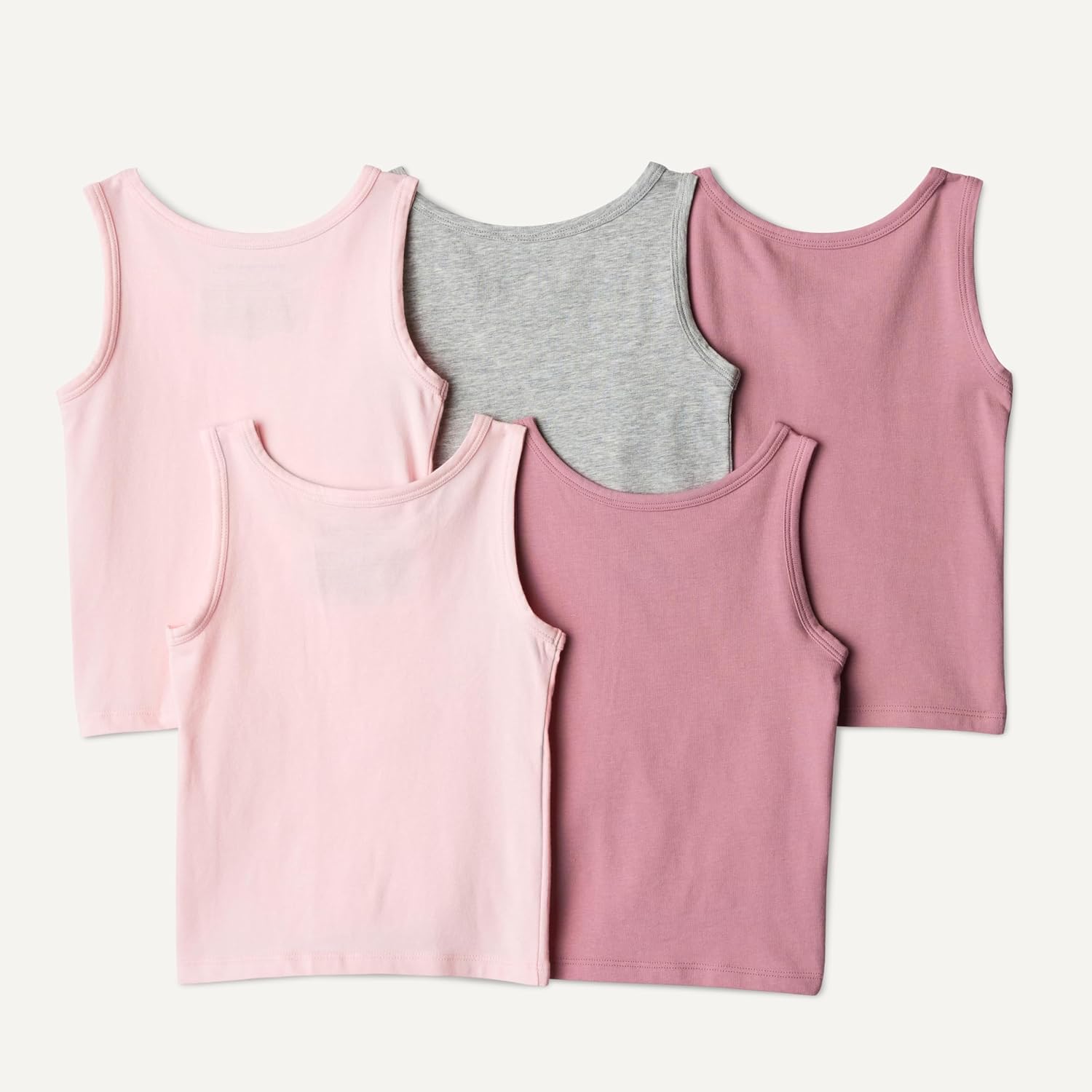 Detalle de Amazon Essentials Mädchen Tanktop-Unterhemden aus Baumwoll-Jersey, 5er Pack