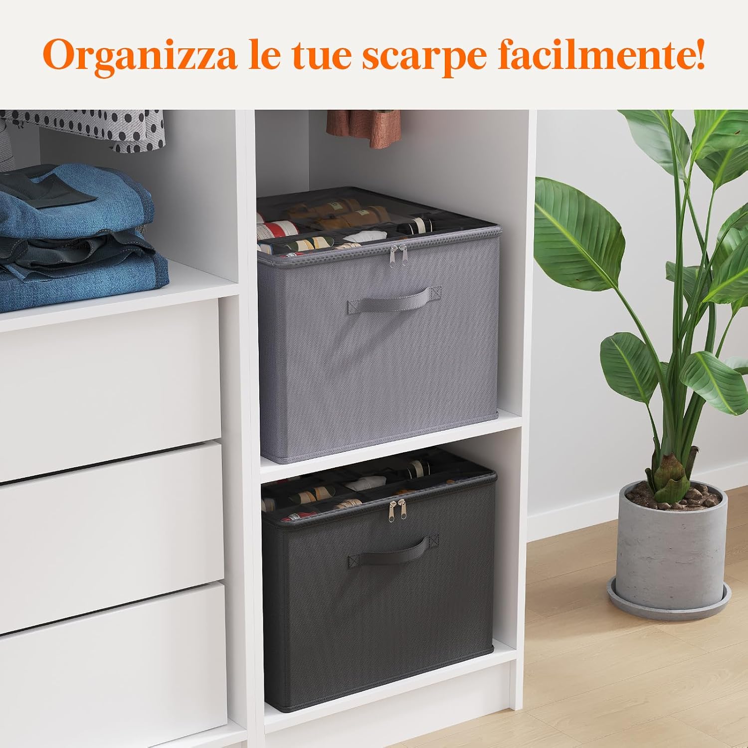 Detalle 1 de Lifewit Organizer scarpe pieghevole 43x32 cm
