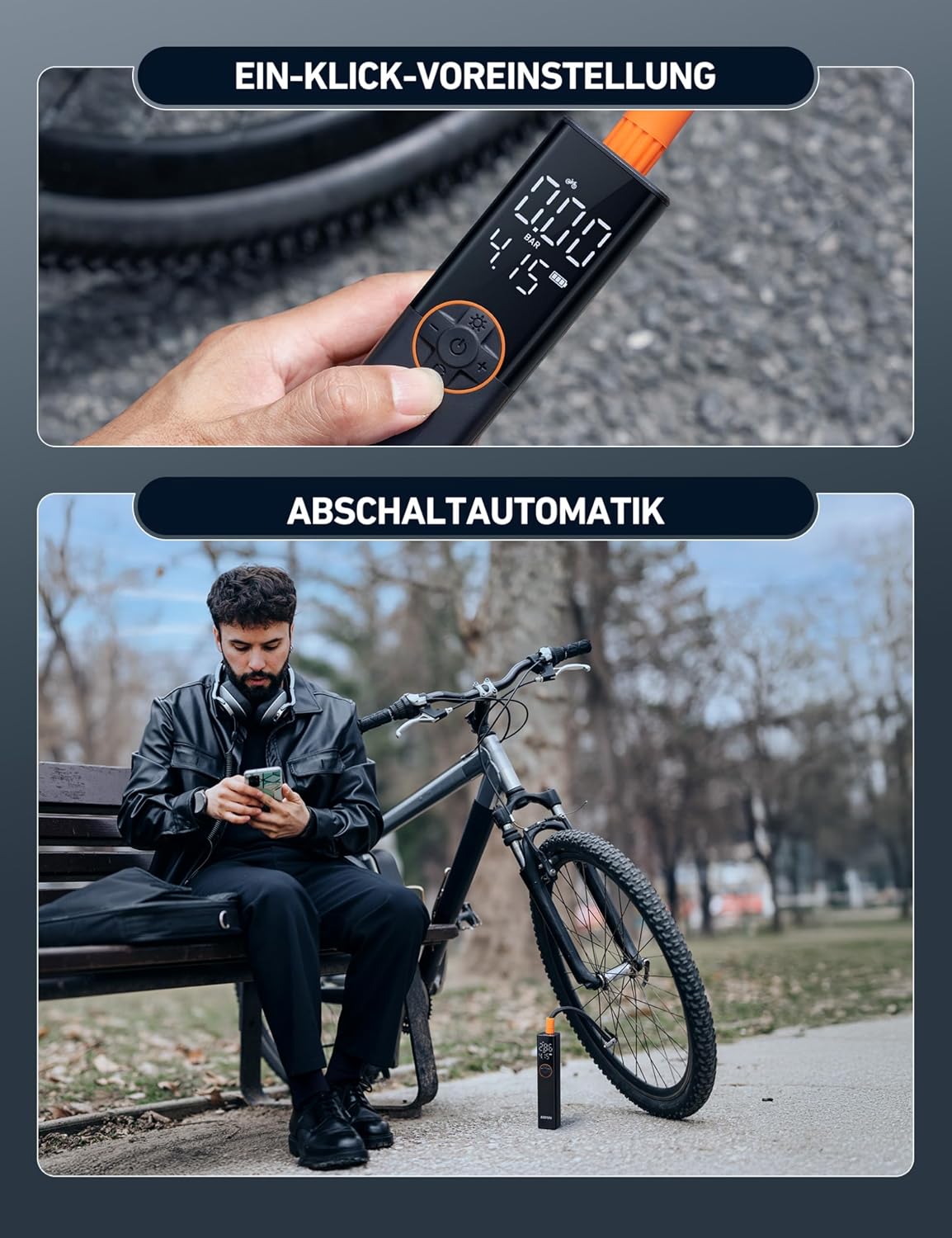 Thumbnail 6 de AstroAI Fahrradpumpe Elektrische Luftpumpe 150 PSI