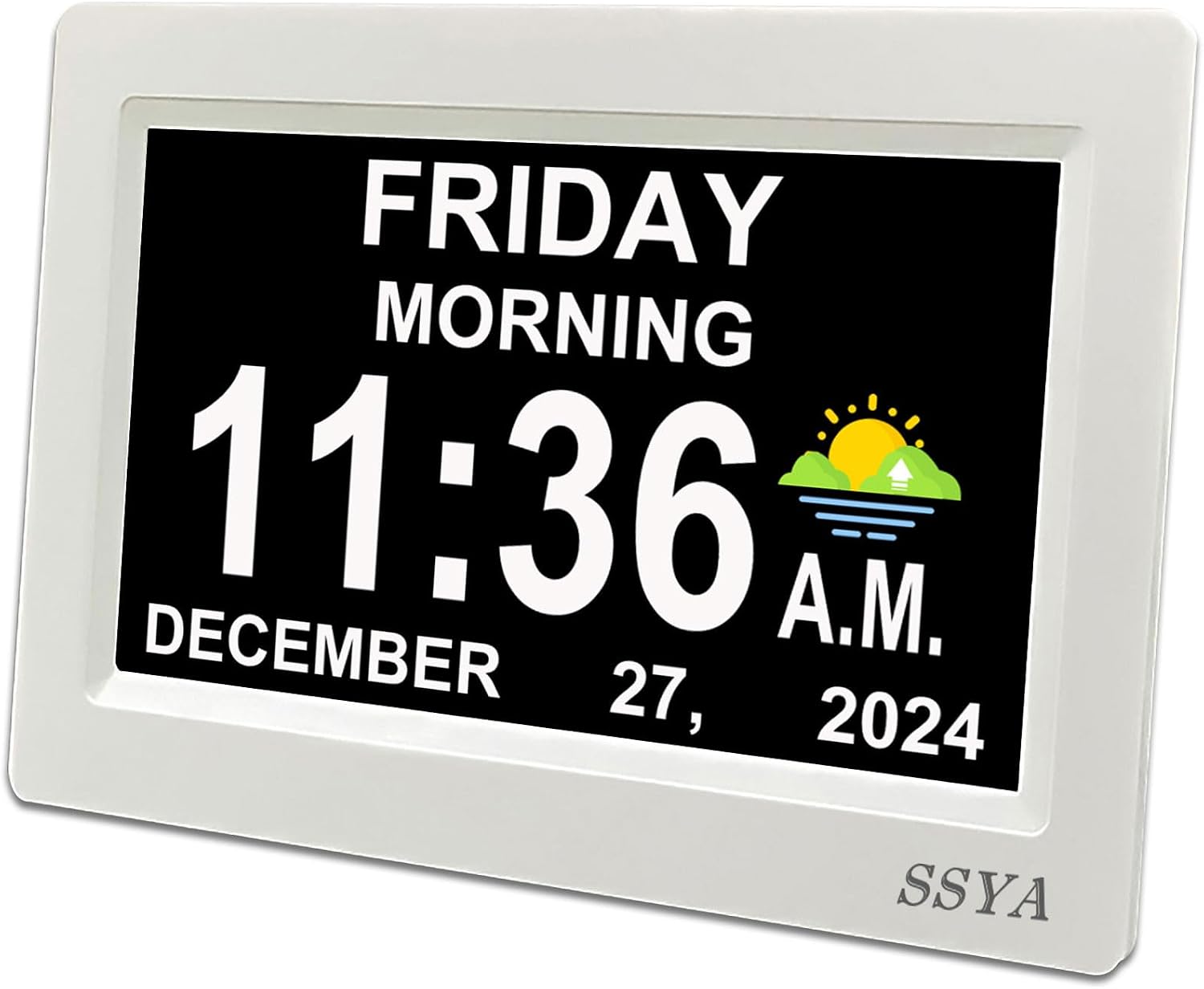 Detalle de SSYA Digital Calendar Alarm Clock 7-inch
