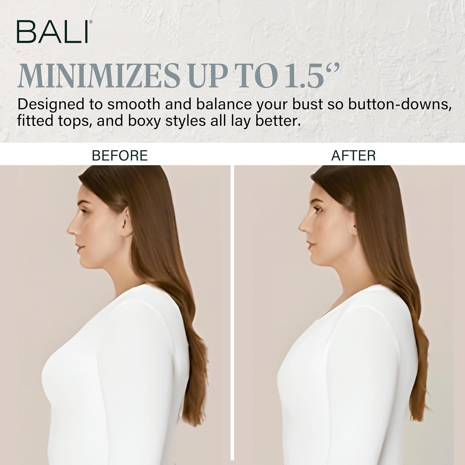 Detalle 2 de Bali Women’s Minimizer Bra with Hidden Underwire (Seamless Cups) — Minimizes Bust Up to 1.5 Inches