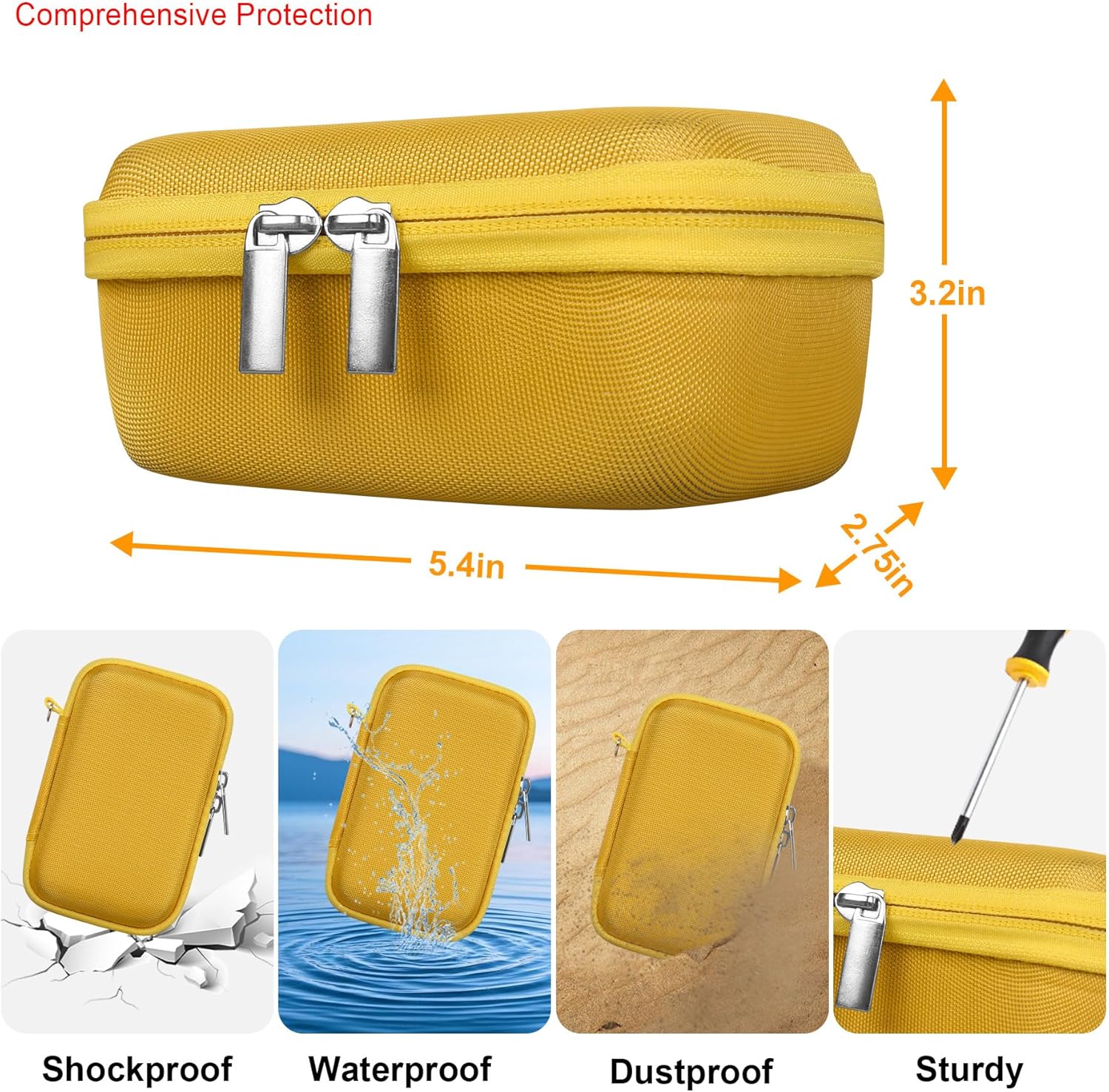 Thumbnail 2 de Elonbo carrying case for Panasonic Lumix DC-TZ99 / LX10 / ZS series travel bag (yellow)
