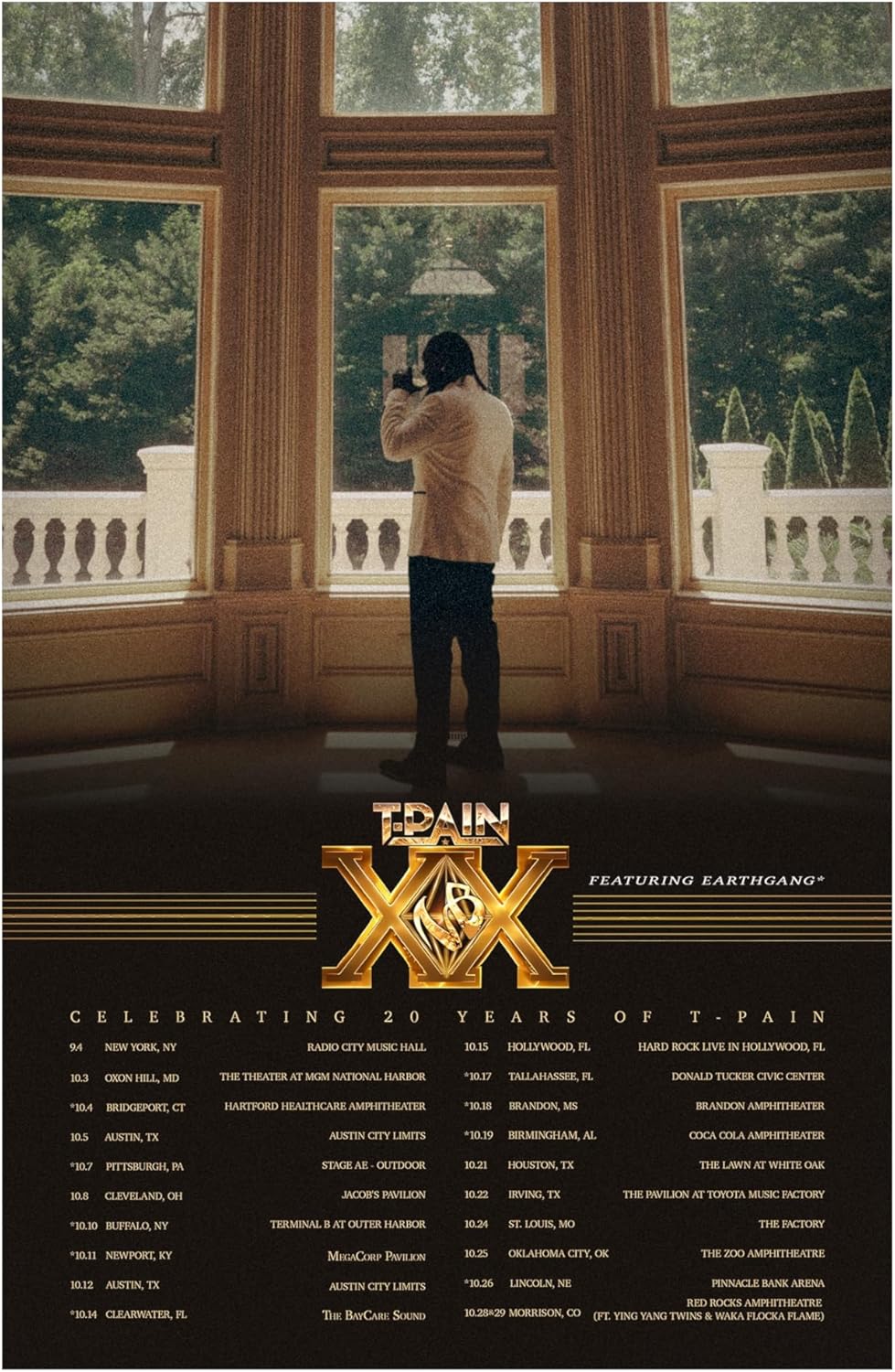 Official Celebrating 20 Years of T-Pain Tour Poster 🖼️