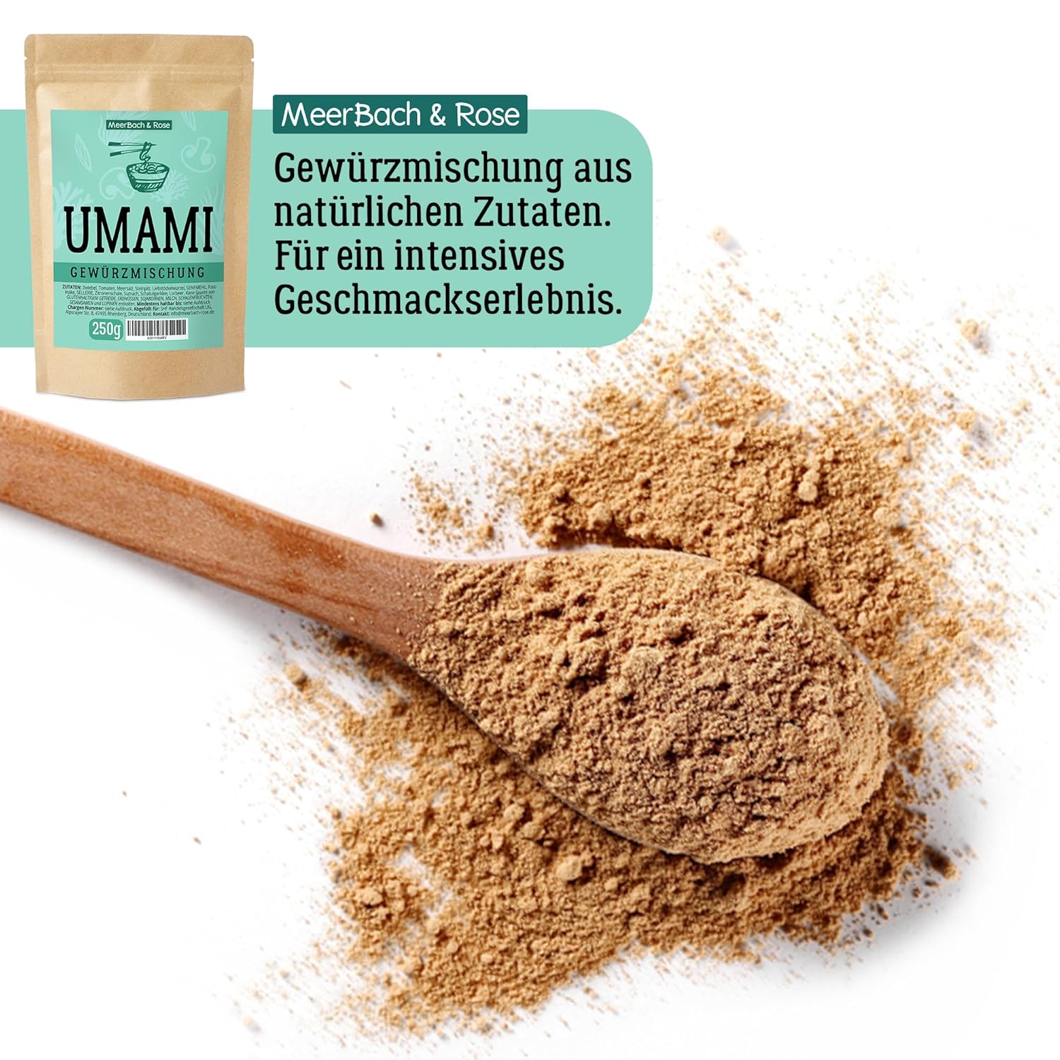 Detalle de Umami Gewürzmischung 250 g – Allrounder Würzmischung für herzhaften Geschmack