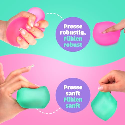 Detalle de LESONG 3er-Pack Sensory Stress Balls – Anti-Stress Bälle für Kinder und Erwachsene